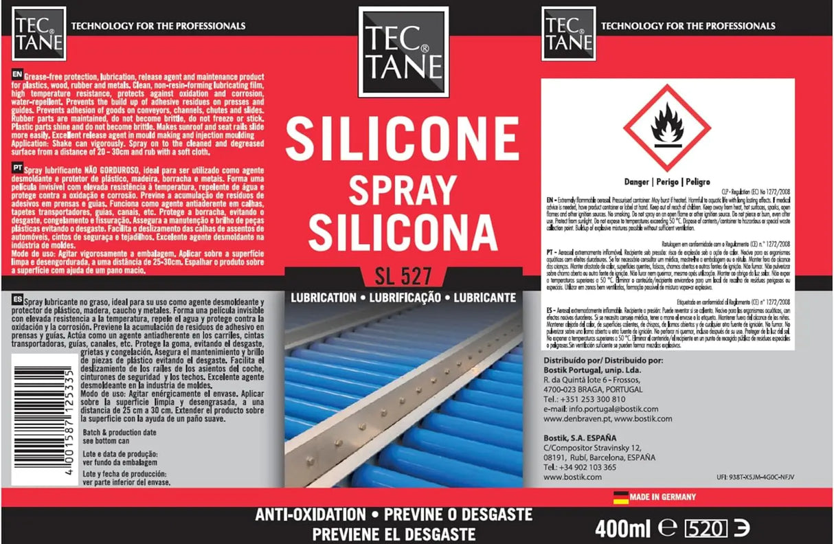Spray Lubricante de Silicona 400 ml – Protección para Caucho, Gomas y Plásticos