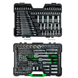 JBM 54034 Maletín de herramientas 216 piezas con vasos hexagonales cincados, carracas, extensiones y adaptadores