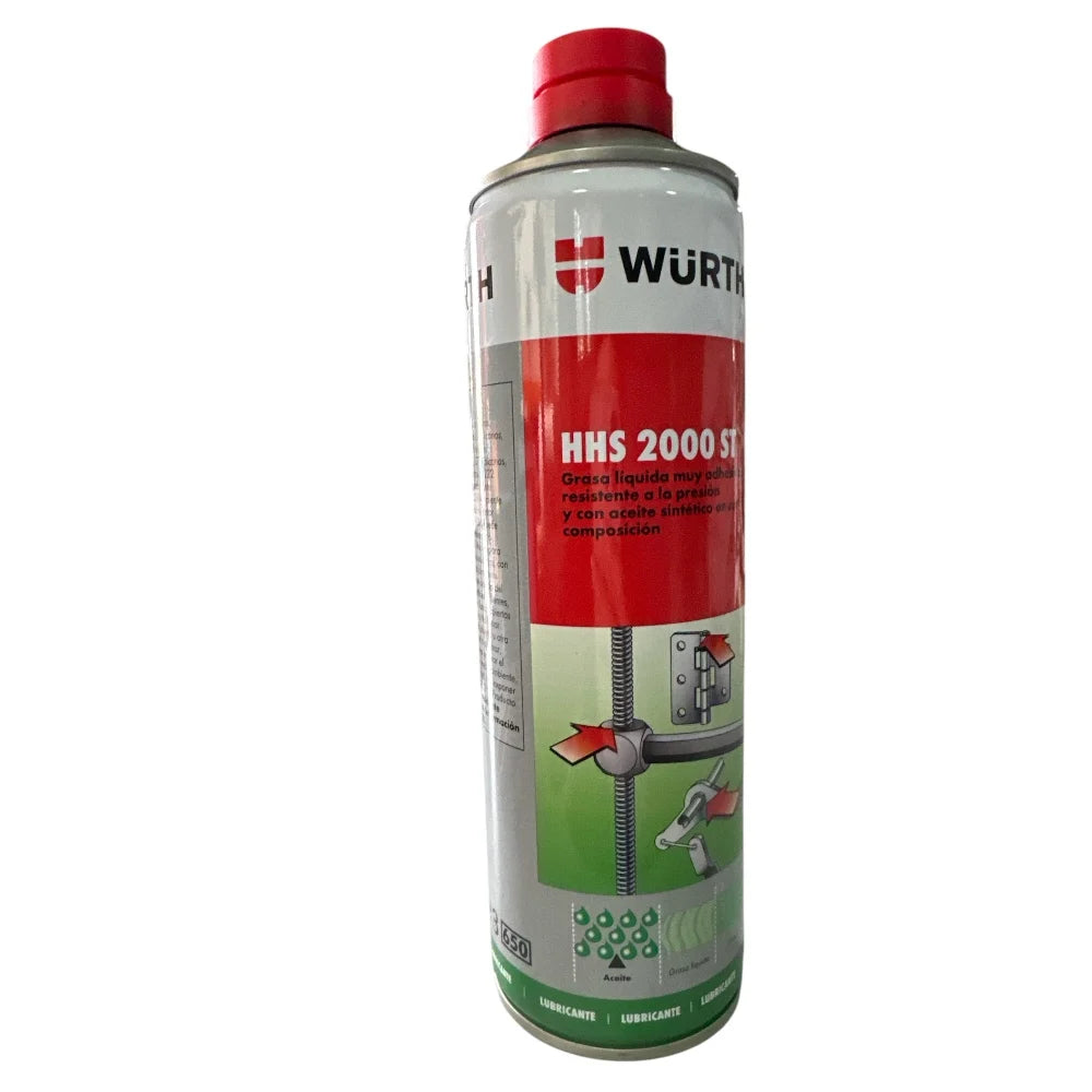 Grasa Líquida Würth HHS 2000 ST 500ml – Lubricante Sintético de Alta Adherencia, Resistente a Presión y Temperatura