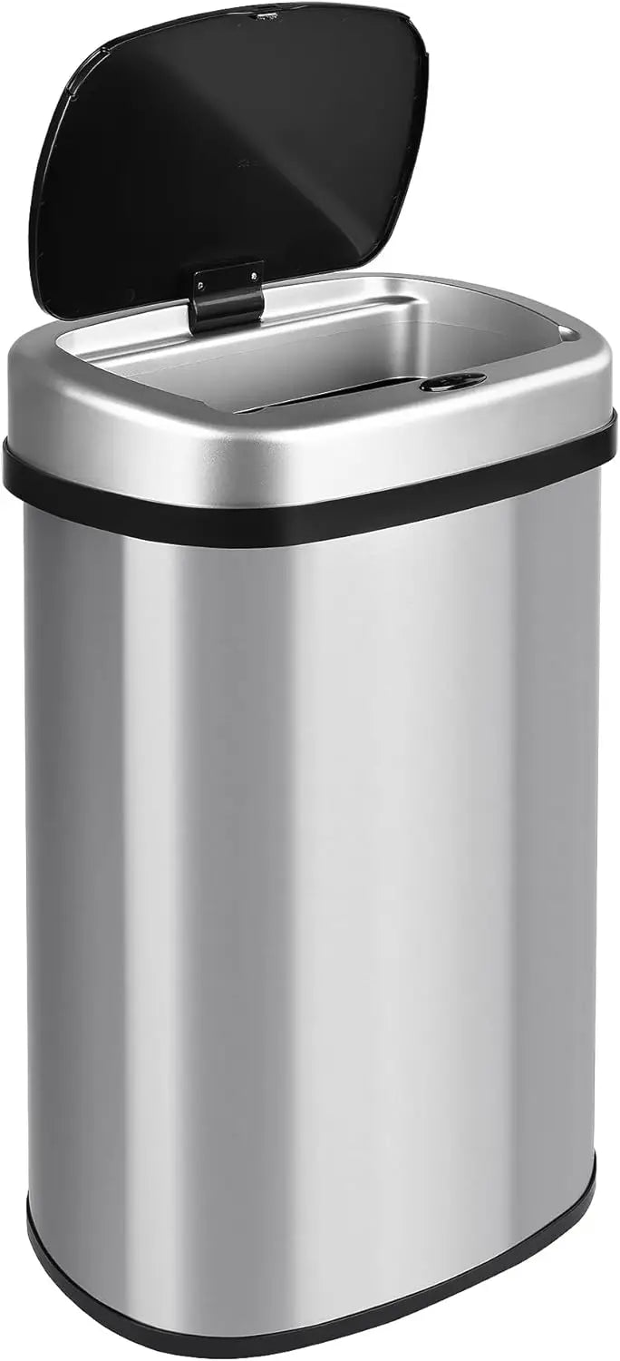 Cubo de Basura Automático T-LoVendo 50L – Sensor Inteligente sin Contacto, Acero Inox y Tapa Automática