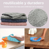 Bayetas de Microfibra 12/24/48 Unidades – Paños de Limpieza Reutilizables sin Rayas para Hogar y Coche