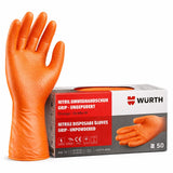 Guantes de Nitrilo Diamantados Würth x50 – Desechables con Agarre Superior para Taller e Industria
