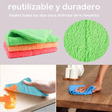 Bayetas de Microfibra 12/24/48 Unidades – Paños de Limpieza Reutilizables sin Rayas para Hogar y Coche