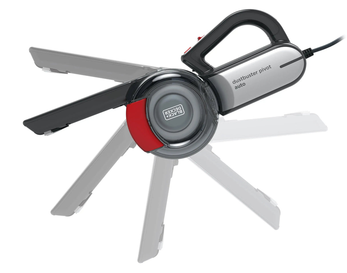 BLACKDECKER Aspirador de Mano Pivot PV1200 AV XJ 12V - Potencia de Succión - Cabezal Pivotante - Cable de 5 Metros