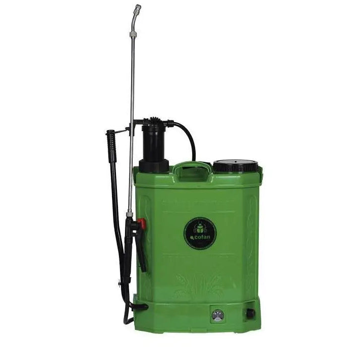 Pulverizador de Espalda 16L Eléctrico y Manual – Doble Uso con Batería para Jardín, Agricultura y Desinfección