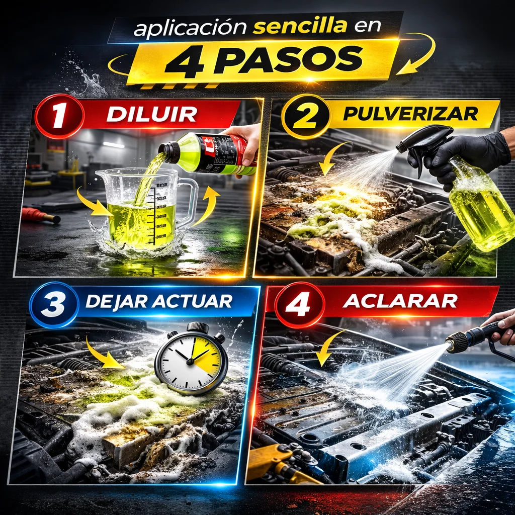 Detergente Alcalino Bicomponente DATACOL DATAFLASH 1L – Desengrasante Profesional para Vehículos y Uso Industrial (Rinde hasta 70L)