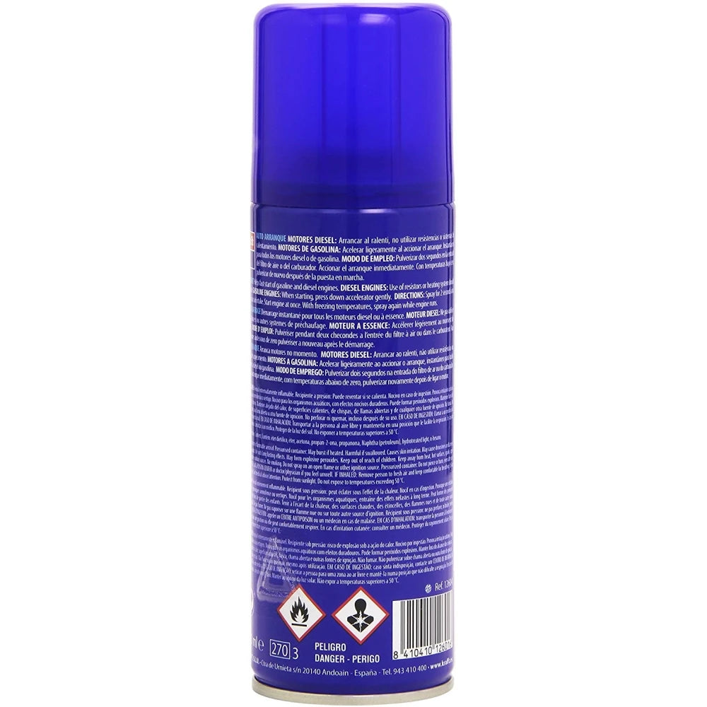 Krafft Auto Arranque – Spray de Arranque Rápido para Motores Gasolina y Diésel