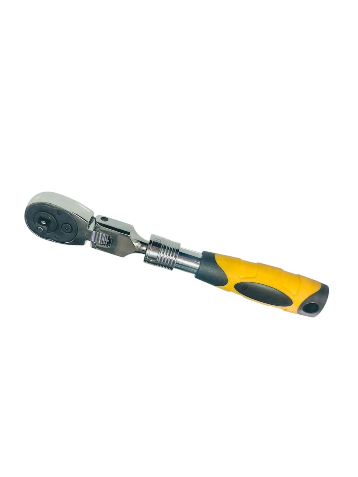 Llave de Carraca Reversible y Articulada con 3 Posiciones 175mm/200mm/225mm para Automoción  -  FORCH Cabeza Articulada con Bloqueo en 10 Posiciones y Dentado Fino  -  Carraca reversible articulada telescópica - Herramienta