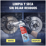 Limpiador de Frenos Würth Profesional Spray 500 ml – Desengrasante Sin Residuos para Discos, Tambor y Piezas Mecánicas