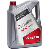 Cepsa Genuine 5W40 Sintético 5L – Aceite de Motor Gasolina y Diésel Alta Protección