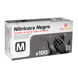 Guantes de Nitrilo Negros Sin Polvo – Caja 100 Unidades Desechables para Uso Profesional