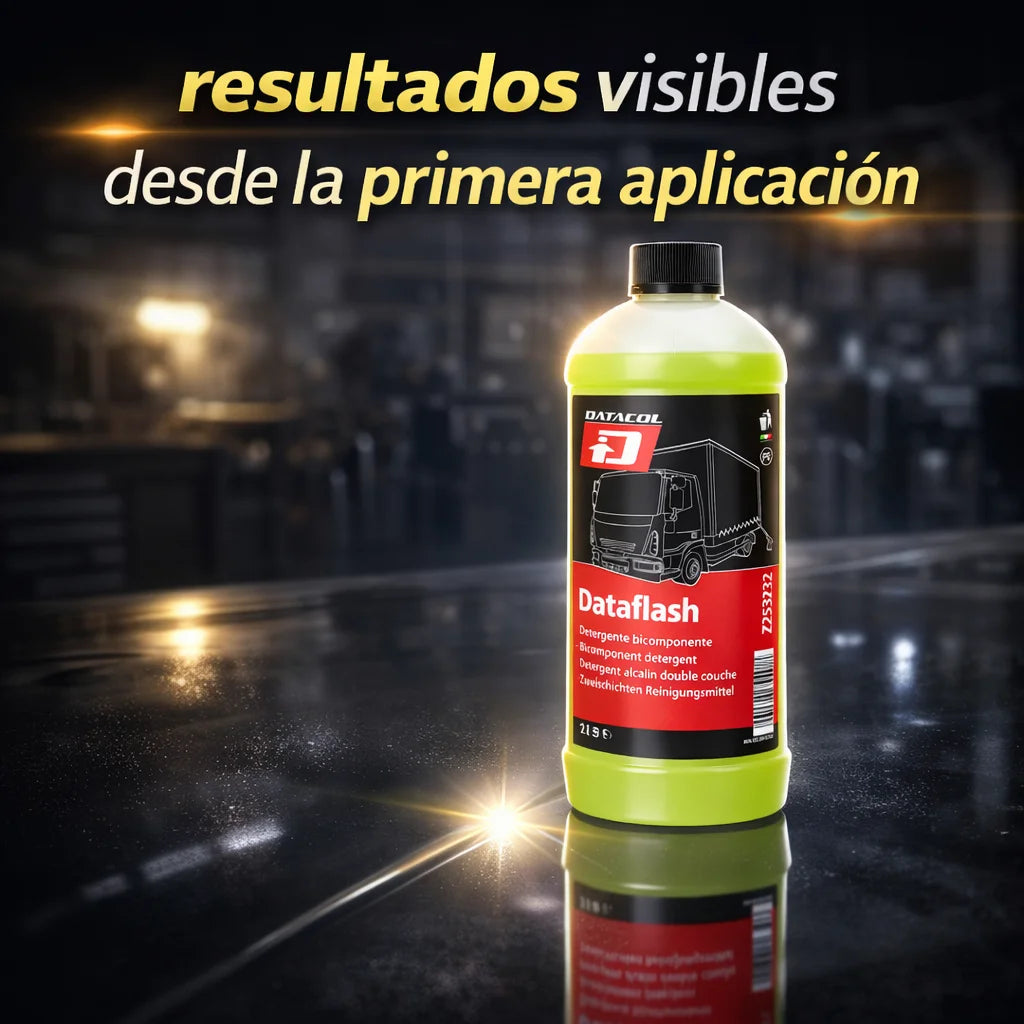 Detergente Alcalino Bicomponente DATACOL DATAFLASH 1L – Desengrasante Profesional para Vehículos y Uso Industrial (Rinde hasta 70L)