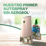 Air Wick Active Fresh Spray Automático – Dispositivo + Recambio Ambientador Vainilla sin Aerosol para el Hogar