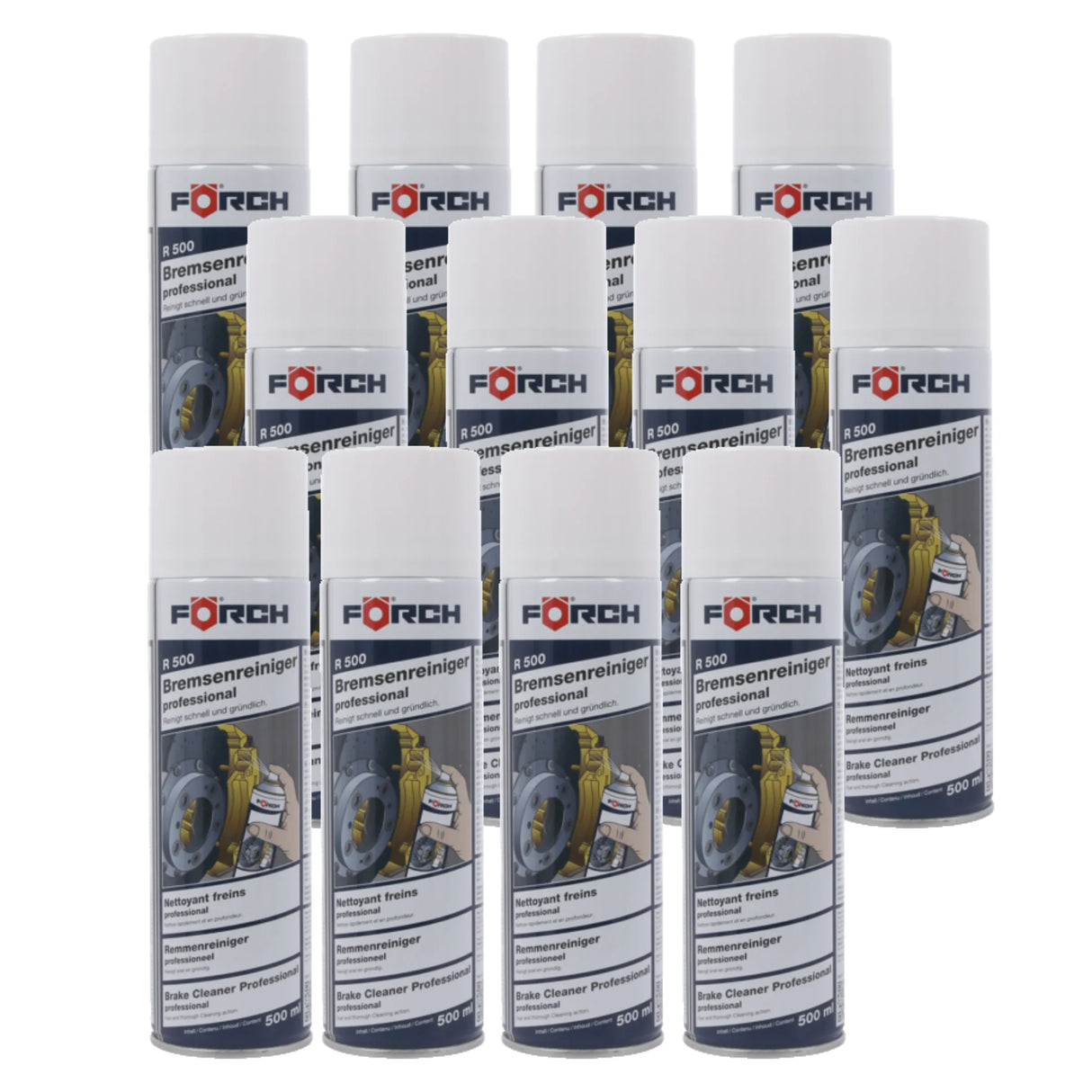 Spray Limpiador de Frenos FORCH 500 ml – Desengrasante Técnico Residuo Cero para Discos, Embragues y Motores
