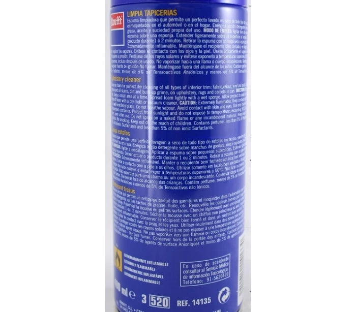 Liquido Limpia Tapiceria Krafft - Solución Perfecta para Limpieza en Seco de Tapicerías de Automóviles