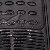 Alfombrillas de Goma Universales para Coche 4 Piezas – Negro Recortables, Antideslizantes y Resistentes al Agua (2 Delanteras + 2 Traseras)
