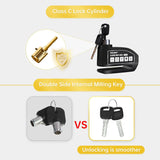 Candado de Disco para Moto con Alarma 110 dB – Antirrobo para Freno con Pasador 7 mm, Incluye Bolsa de Transporte