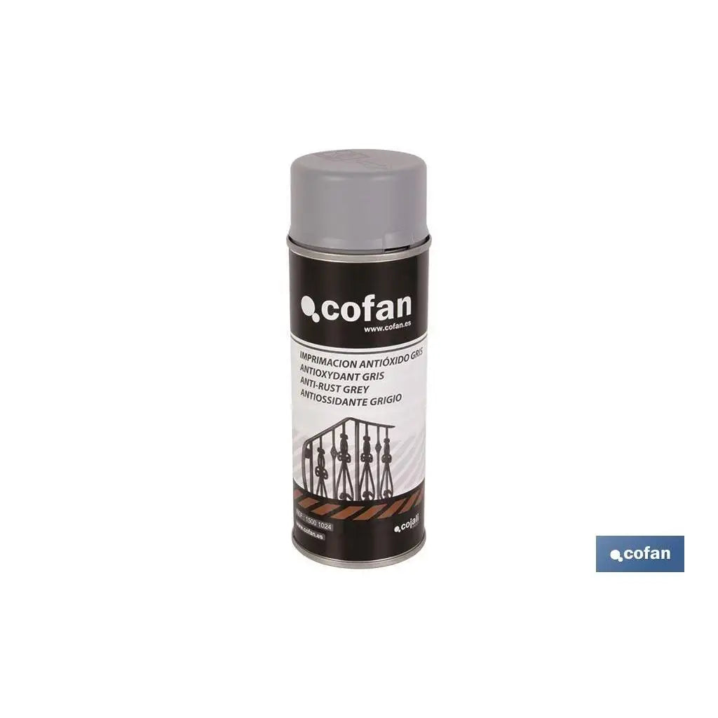 Pintura en Spray Cofan Imprimación Antióxido Gris 400 ml – Protección y Preparación de Superficies Metálicas