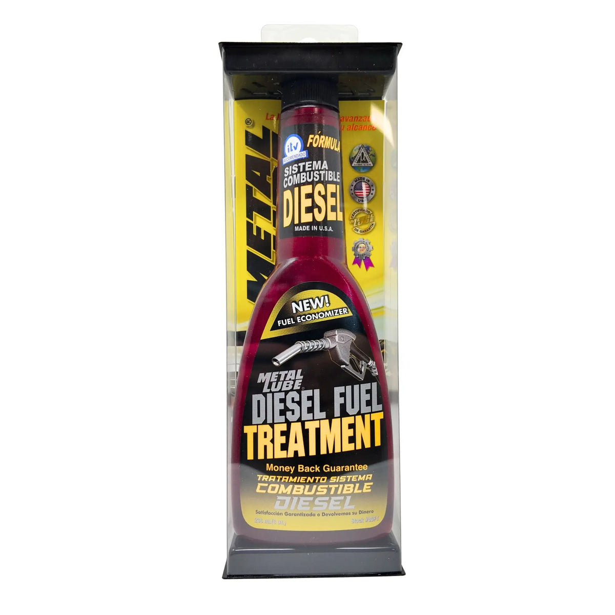 Metal Lube Tratamiento Diésel 236 ml – Limpia Inyectores, Reduce Humos y Protege el Sistema