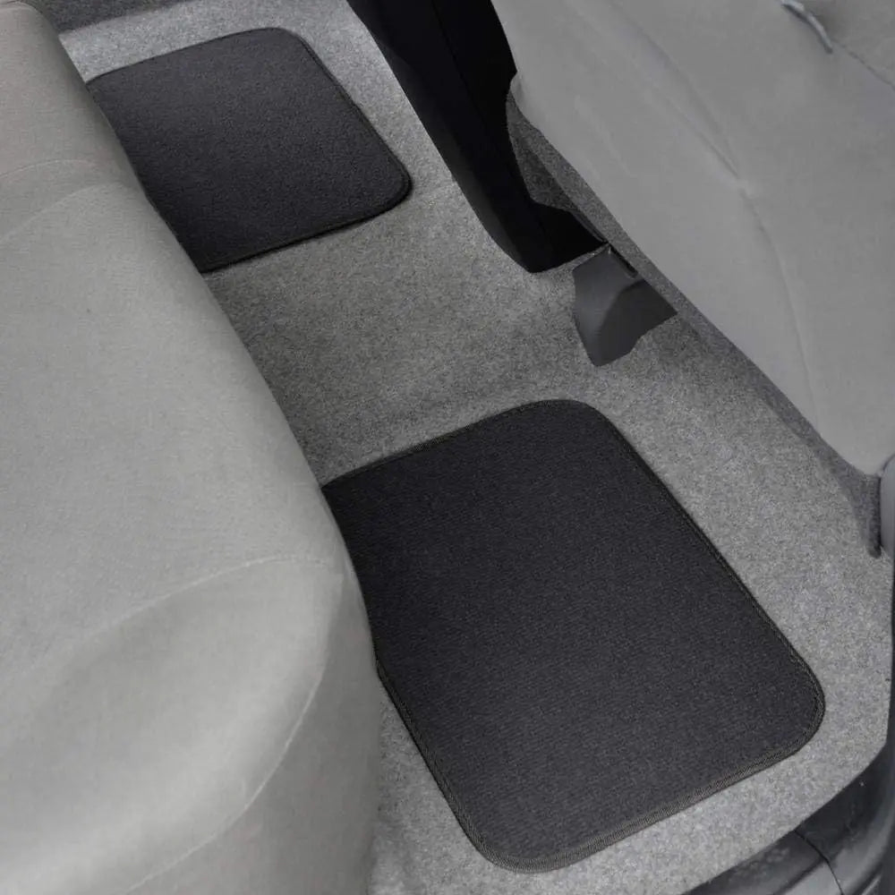 Alfombrillas de Coche Universales Flocadas 4 Piezas – Moqueta PVC Antideslizante y Resistente para Todo Tipo de Vehículos