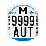 Matrícula Patinete Eléctrico VMP Homologada DGT 2026 – Placa Identificativa Obligatoria para Vehículos de Movilidad Personal, Resistente y Fácil Instalación