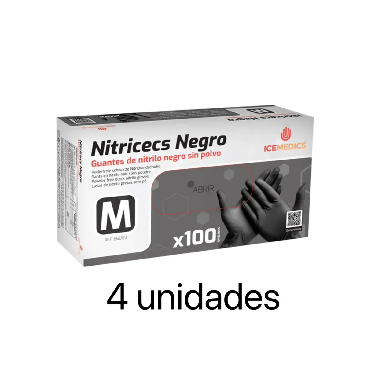 Guantes de Nitrilo Negros Sin Polvo – Caja 100 Unidades Desechables para Uso Profesional