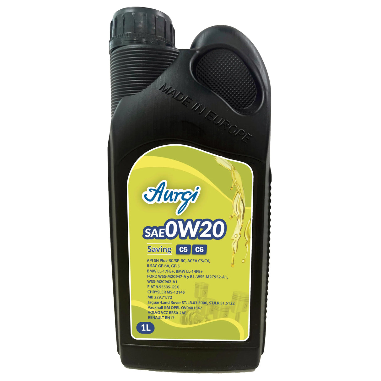 Aceite Aurgi 0W20 Saving C6 C5 para Motores Gasolina y Diésel Euro 4 5 6