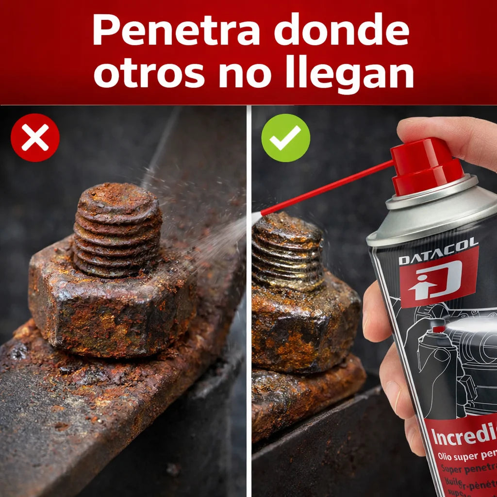 Spray Aflojatodo DATACOL 400 ml 5 en 1 – Aceite Penetrante Desbloqueante para Tornillos Oxidados