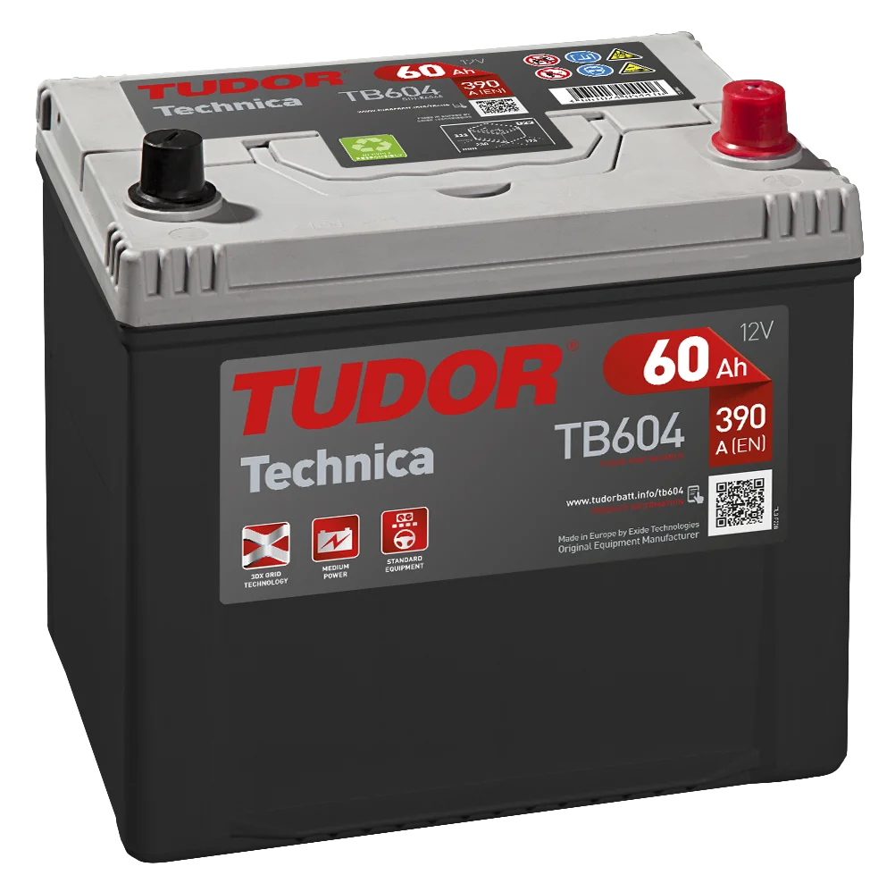 Batería Tudor TB604 60.0 D23L - Alta Calidad