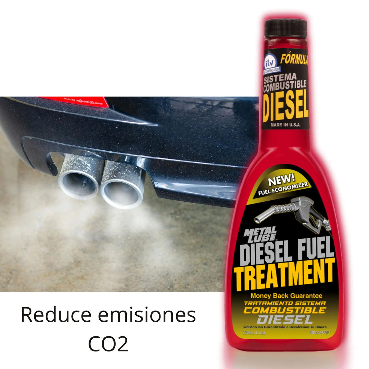 Metal Lube Tratamiento Diésel 236 ml – Limpia Inyectores, Reduce Humos y Protege el Sistema