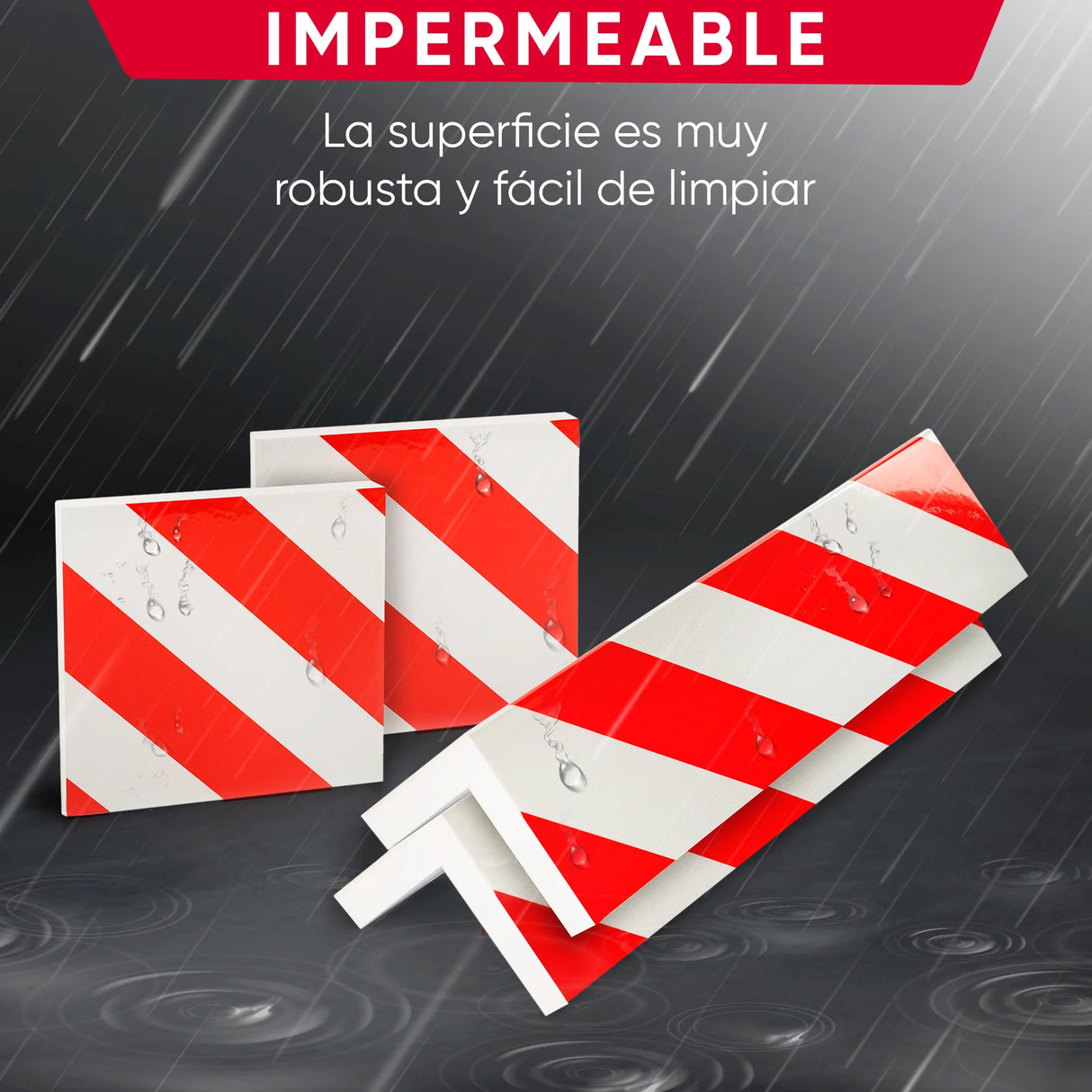 Protector de Columnas Garaje NURADA – Protector de Pared y Esquinas Parking 40x20x2cm + 20x20x2cm, Antigolpes para Coche, Evita Arañazos