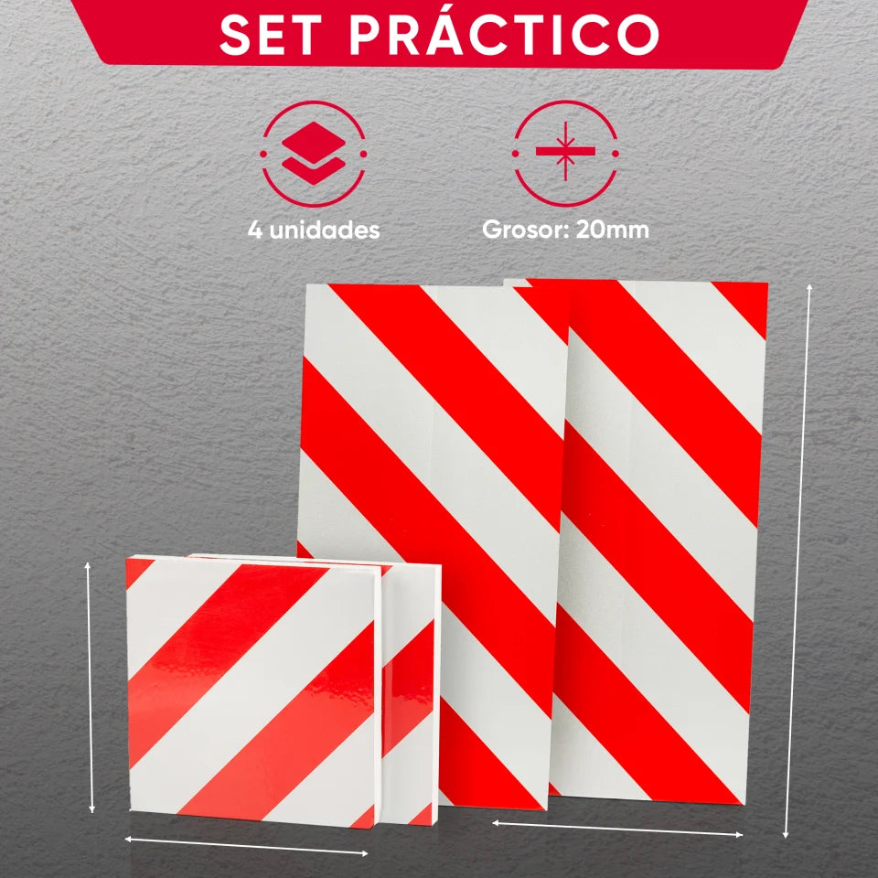 Protector de Columnas Garaje NURADA – Protector de Pared y Esquinas Parking 40x20x2cm + 20x20x2cm, Antigolpes para Coche, Evita Arañazos