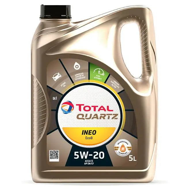 Aceite Total Quartz Eco B 5W20 5 L - Protección Contra Desgaste y Depósitos