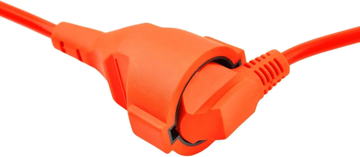 Alargador Eléctrico Naranja Alta Visibilidad | Cable Extensión Interior/Exterior Flexible y Seguro (5m, 15m, 20m, 30m)