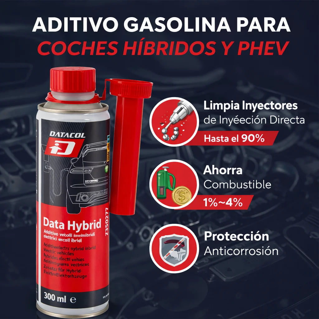 Aditivo Limpia Inyectores DATACOL Data Hybrid 300 ml – Para Vehículos Híbridos, Mejora Combustión y Reduce Emisiones
