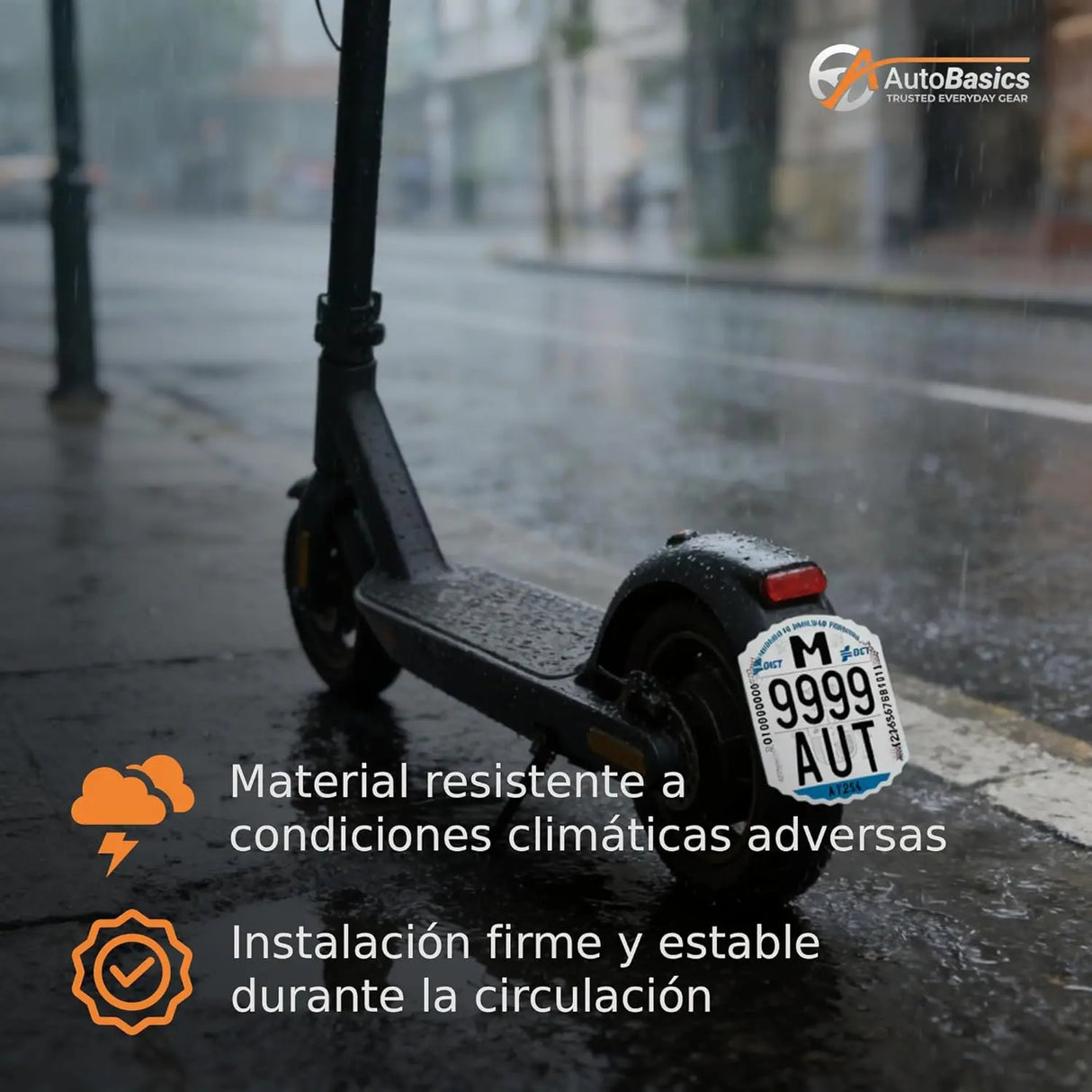 Matrícula Patinete Eléctrico VMP Homologada DGT 2026 – Placa Identificativa Obligatoria para Vehículos de Movilidad Personal, Resistente y Fácil Instalación
