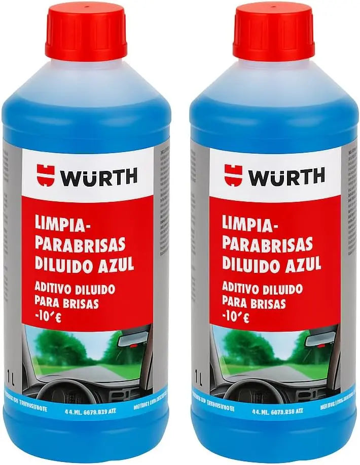Líquido Limpiaparabrisas Würth 1L – Protección Anticongelante hasta -10°C para Parabrisas