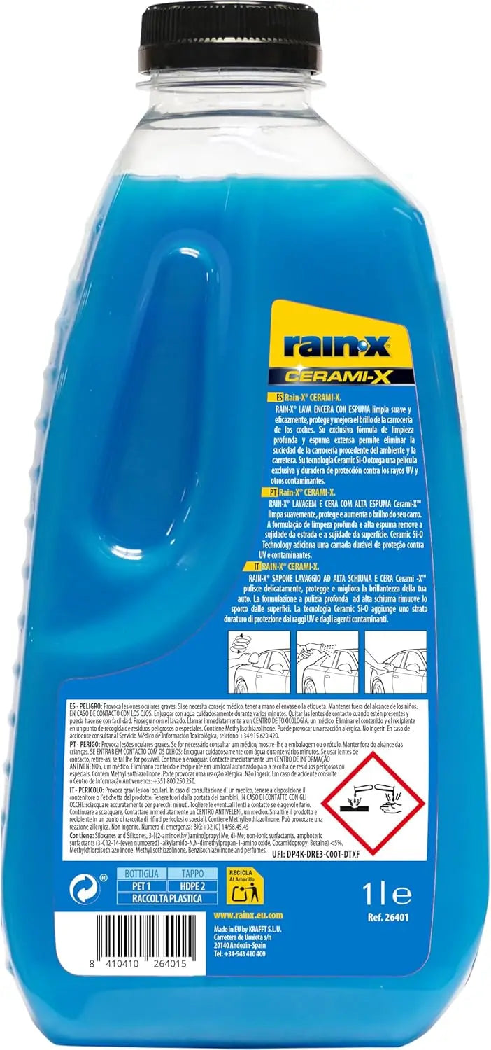 Lava Encera Con Espuma Cerámica Si-O Rain-X 500ml