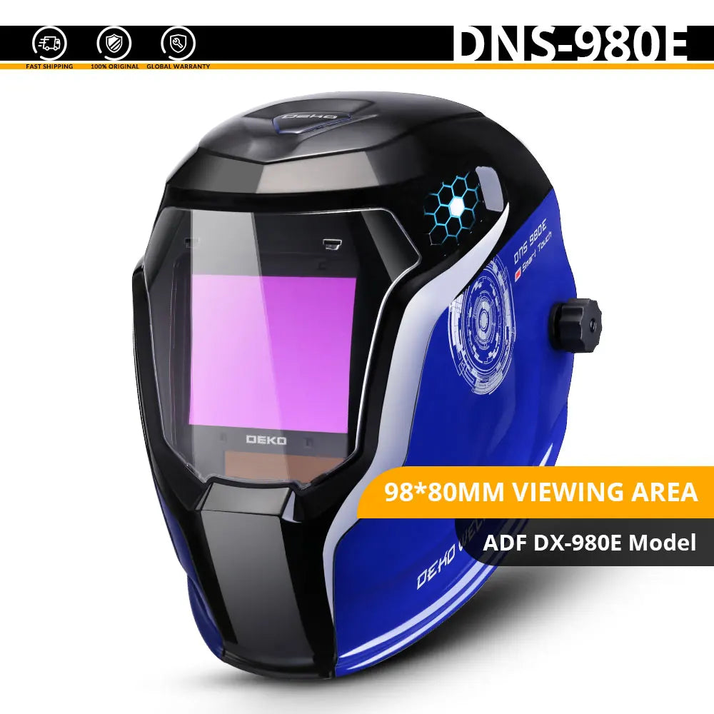Casco de Soldadura DEKO Solar con Oscurecimiento Automático – Ajustable 4/9-13 para MIG/MMA