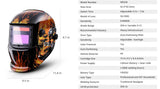 Casco de Soldadura DEKO Solar con Oscurecimiento Automático – Ajustable 4/9-13 para MIG/MMA