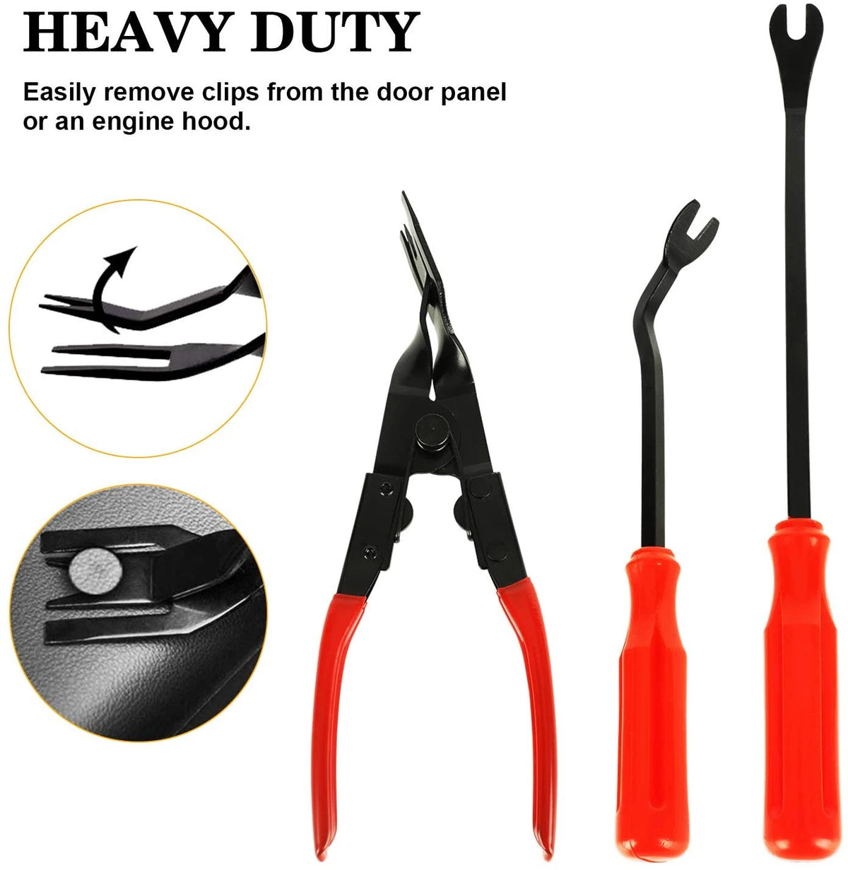 Estuche de herramientas de reparación para el automóvil, kit que incluye remache, clip, herramienta de extracción de embellecedor de panel de puerta, desmontaje de interior automático y palanca de coche