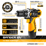 Taladro Inalámbrico DEKO 12V/16V/20V – Destornillador Eléctrico con Batería Litio para Bricolaje