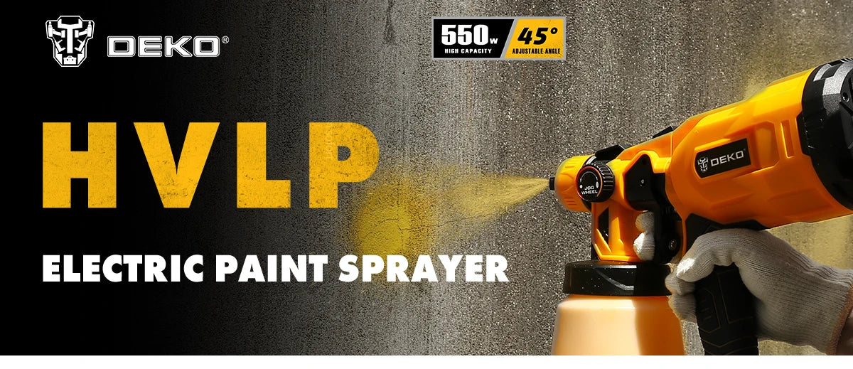 Pistola Pulverizadora DEKO 20V/220V – Pintura Eléctrica de Alta Potencia con 3 Boquillas para Principiantes