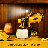 Pistola Pulverizadora DEKO HVLP 1200 ml con LED – Alta Potencia con 3 Boquillas para Pintura