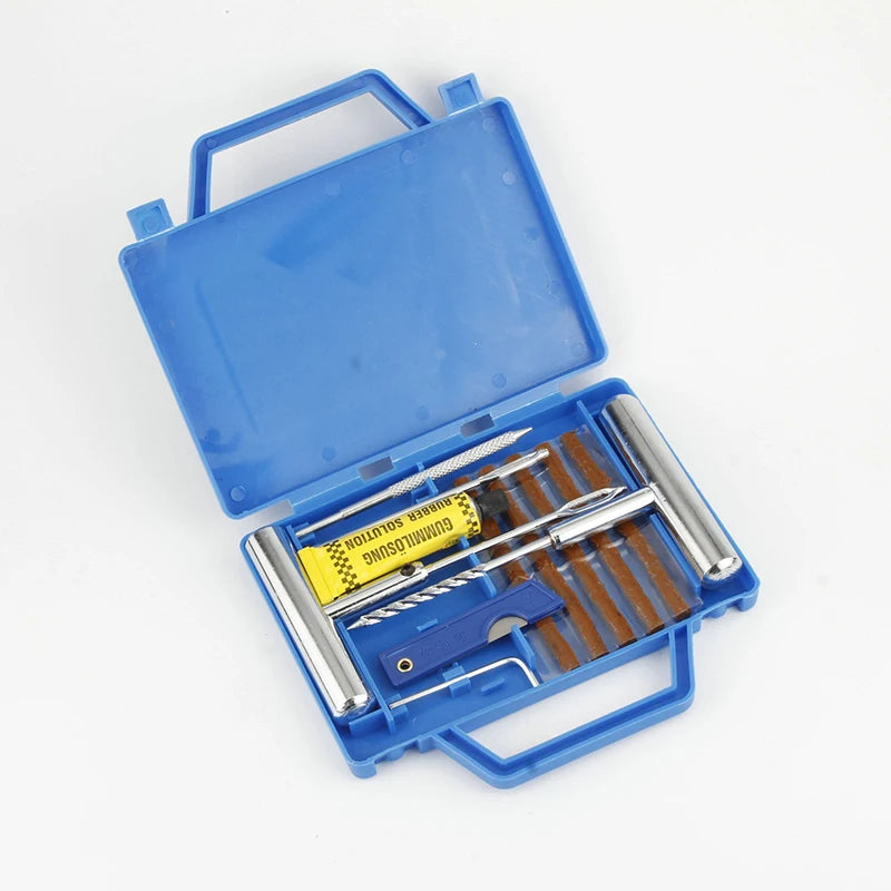 Kit Reparación de Neumáticos Sin Cámara – Juego de Herramientas para Pinchazos Coche, Moto y Bicicleta