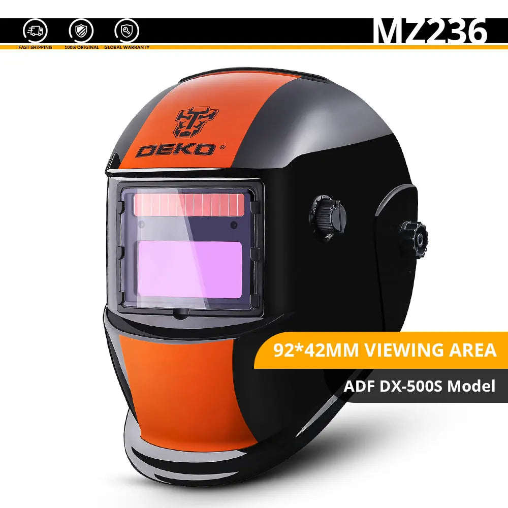 Casco de Soldadura DEKO Solar con Oscurecimiento Automático – Ajustable 4/9-13 para MIG/MMA