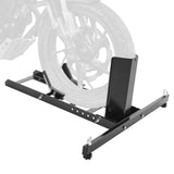 Soporte para Rueda Delantera de Motocicleta SucceBuy 1800 lb – Caballete Vertical de Acero Ajustable, Estabilizador de Moto para Garaje y Transporte