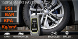 GKFLY 4 en 1 Arrancador de Coche 7000A con Compresor 150 PSI – Power Bank y Bomba Digital 12V