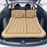 Cama Inflable para Coche con Bomba y Almohada – Colchón Hinchable Plegable Universal para Asiento Trasero, Cojín Flocado Portátil para Viajes