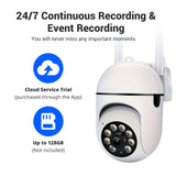 Cámara de seguridad WiFi inalámbrica 1080P HD Ease Life 2 unidades con visión nocturna en color, audio bidireccional y rotación 360° Pan/Tilt/Zoom para interior y exterior